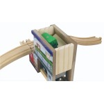 Statie de Marfa - Tunel - Pod cu 2 trasee - Set din lemn Maxim Enterprise Rail Road 